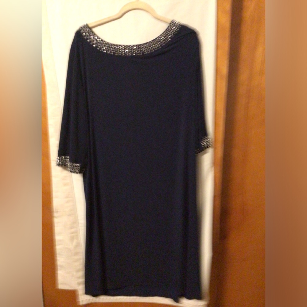 CATHERINES Shift dress with Rhinestone accent SZ 2X  # holiday # party